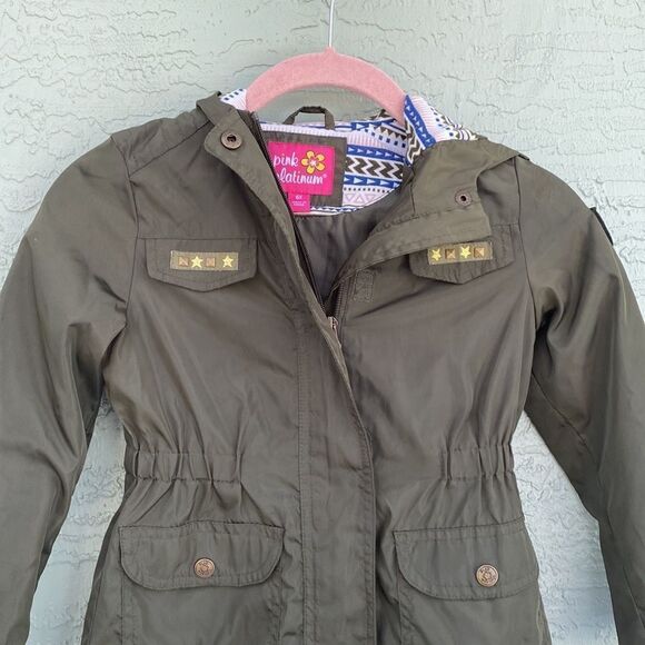 Pink Platinum Hooded Anorak Size 6X - Picture 7 of 12